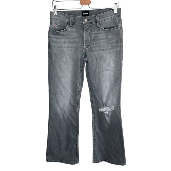 Hudson Womens Gray Natalie Midrise Bootcut Crop Jeans Size 27 - Picture 1 of 11